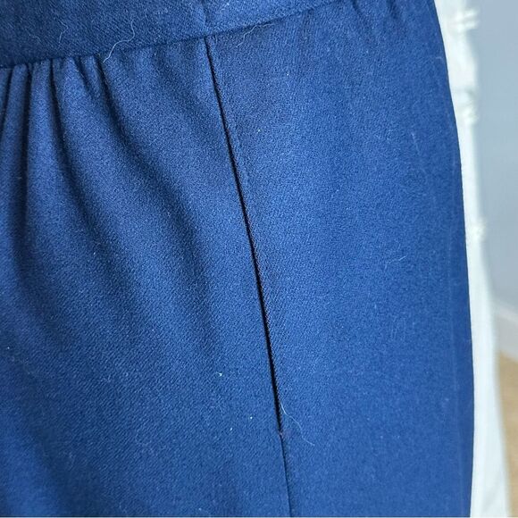 Pendleton Vintage 1970s Navy Blue Wool Tweed Midi Skirt Suit | Size 10 - Picture 11 of 11